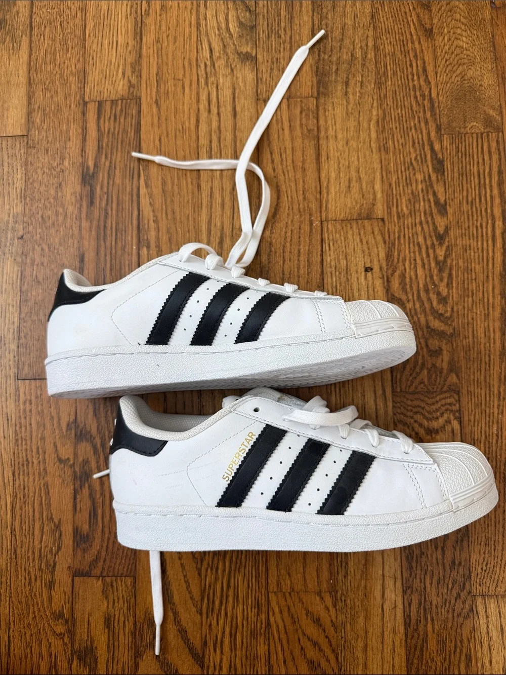 adidas White and Black Superstar Sneakers